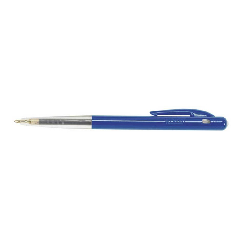 Produktbild för BIC M10 clic Blå Fastklämbar, indragbar kulspetspenna Medium 50 styck