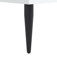 Produktbild för Sängram vit högglans 160x200 cm konstruerat trä