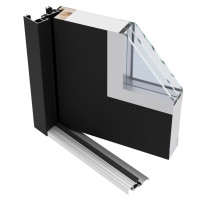 Produktbild för Ytterdörr antracit 100x200 cm aluminium
