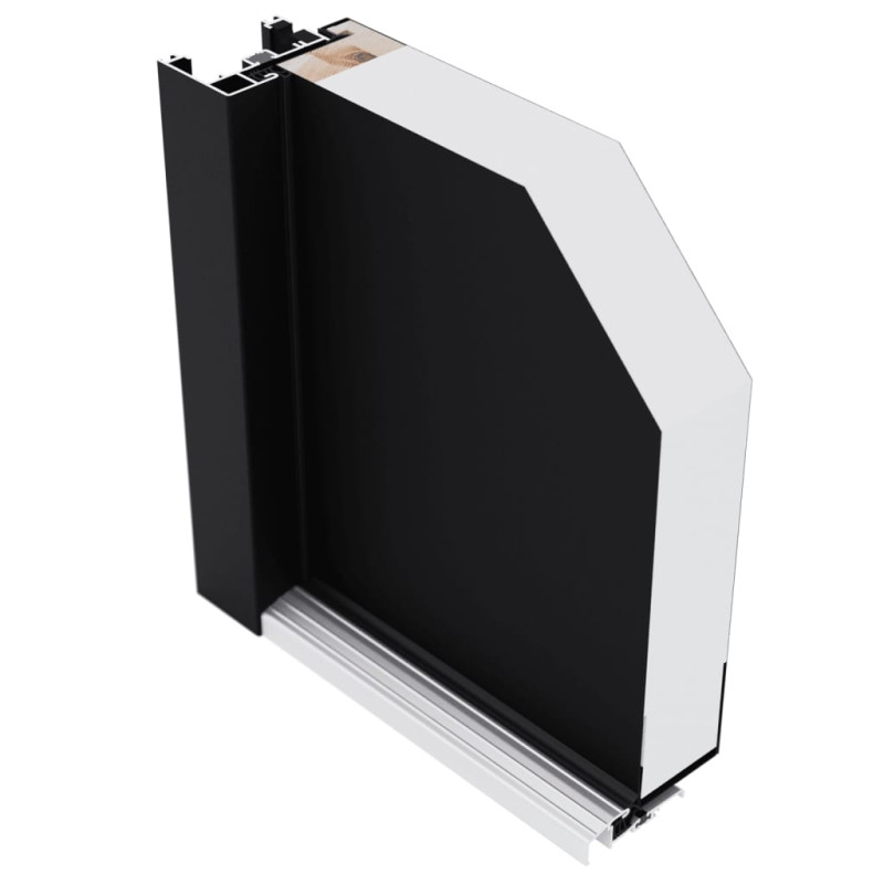Produktbild för Ytterdörr vit 100x200 cm aluminium
