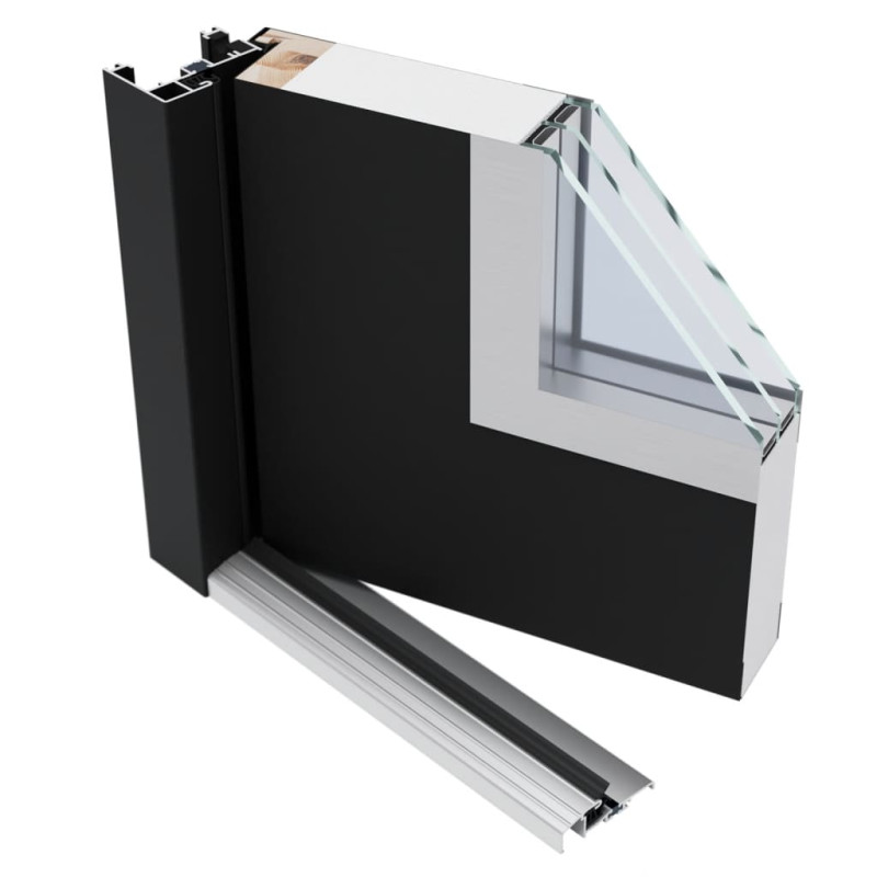Produktbild för Ytterdörr antracit 110x207,5 cm aluminium
