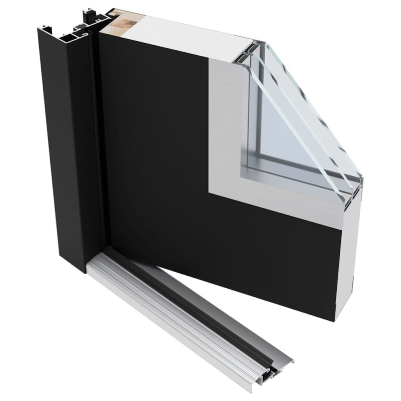 Produktbild för Ytterdörr antracit 110x207,5 cm aluminium