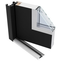 Produktbild för Ytterdörr antracit 90x200 cm aluminium