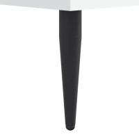 Produktbild för Sängram vit högglans 200x200 cm konstruerad trä