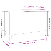 Miniatyr av produktbild för Stereobänk vit 74,5x38x48 cm konstruerat trä