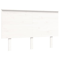 Miniatyr av produktbild för Sängram med huvudgavel vit 140x190 cm massivt trä