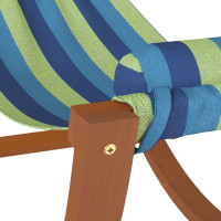 Produktbild för Gungande hängmatta för barn blå och grön tyg