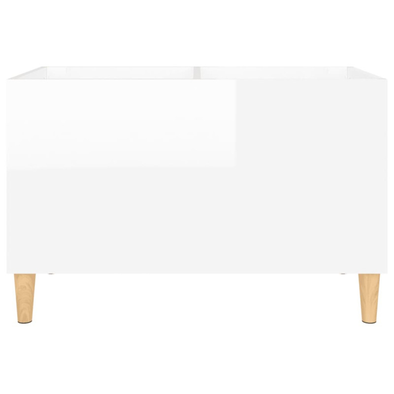 Produktbild för Stereobänk vit högglans 74,5x38x48 cm konstruerat trä