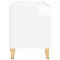 Miniatyr av produktbild för Stereobänk vit högglans 74,5x38x48 cm konstruerat trä