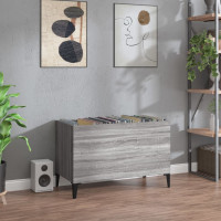 Produktbild för Stereobänk grå sonoma 74,5x38x48 cm konstruerat trä