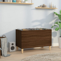 Produktbild för Stereobänk brun ek 74,5x38x48 cm konstruerat trä
