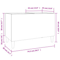 Produktbild för Stereobänk brun ek 74,5x38x48 cm konstruerat trä