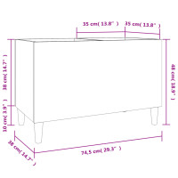 Miniatyr av produktbild för Stereobänk sonoma-ek 74,5x38x48 cm konstruerat trä