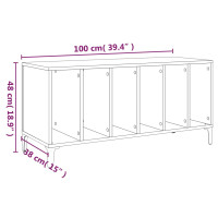 Produktbild för Stereobänk vit 100x38x48 cm konstruerat trä