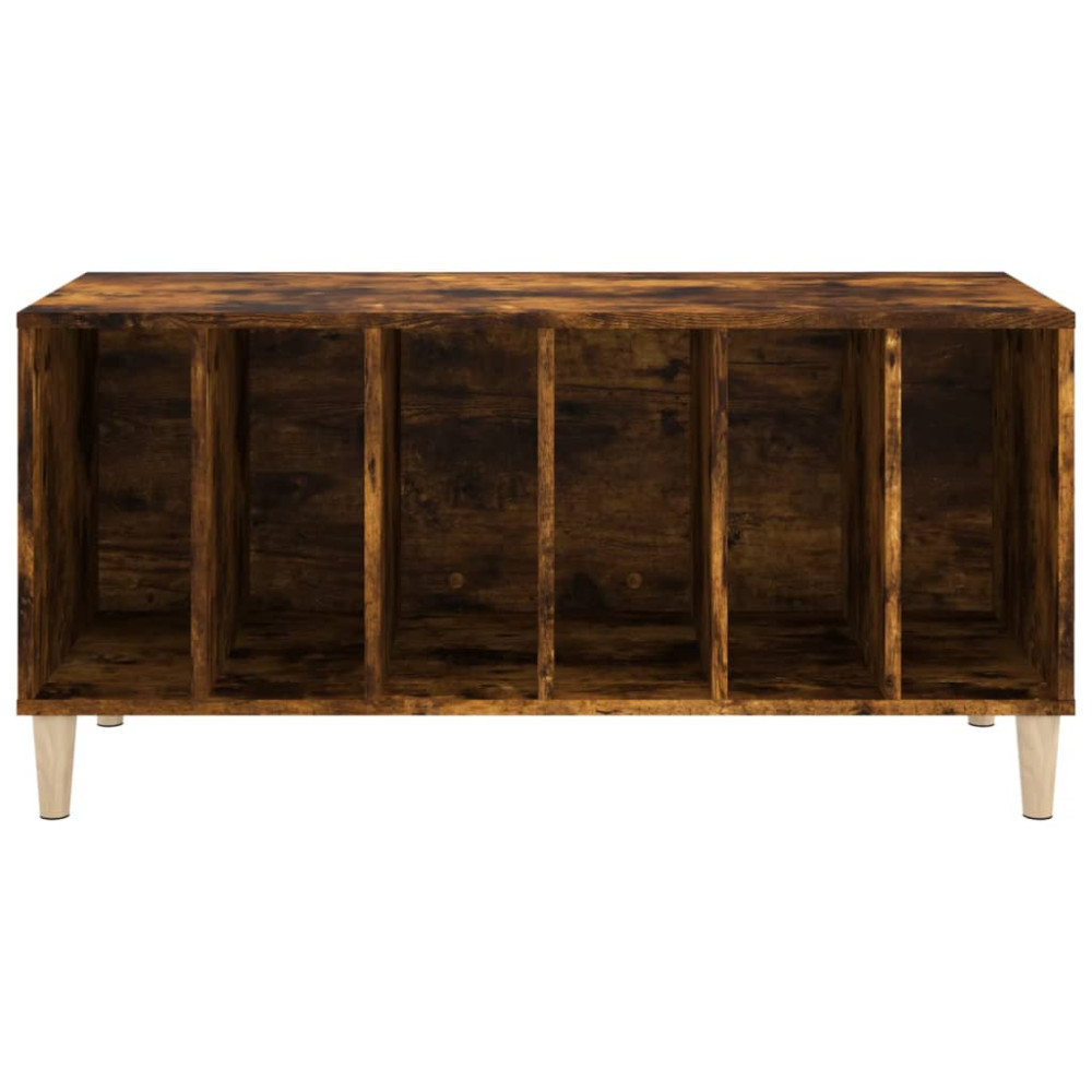 Produktbild för Stereobänk rökfärgad ek 100x38x48 cm konstruerat trä