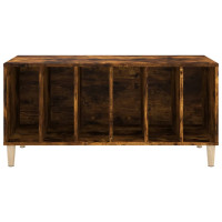 Produktbild för Stereobänk rökfärgad ek 100x38x48 cm konstruerat trä