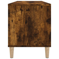 Produktbild för Stereobänk rökfärgad ek 100x38x48 cm konstruerat trä