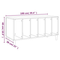 Produktbild för Stereobänk svart 100x38x48 cm konstruerat trä