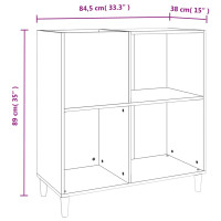 Produktbild för Stereobänk svart 84x38x89 cm konstruerat trä