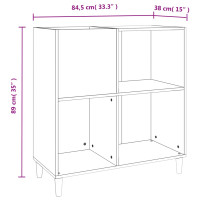 Produktbild för Stereobänk sonoma-ek 84,5x38x89 cm konstruerat trä