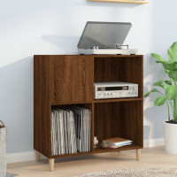 Miniatyr av produktbild för Stereobänk brun ek 84,5x38x89 cm konstruerat trä
