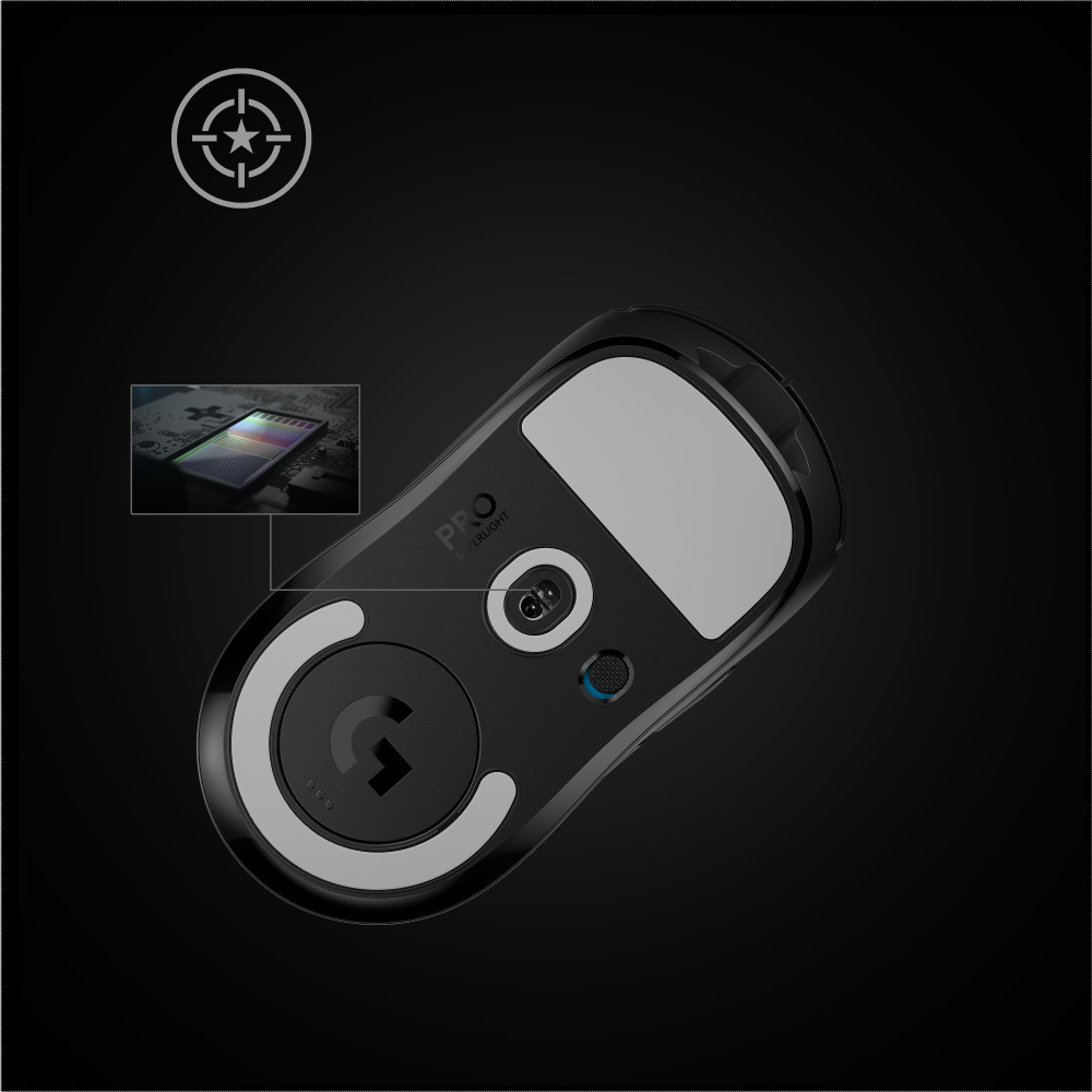 Produktbild för Logitech G Pro X Superlight datormöss högerhand RF Trådlös 25600 DPI