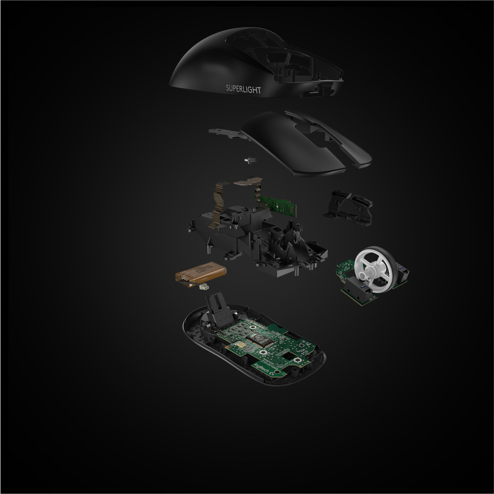 Produktbild för Logitech G Pro X Superlight datormöss högerhand RF Trådlös 25600 DPI