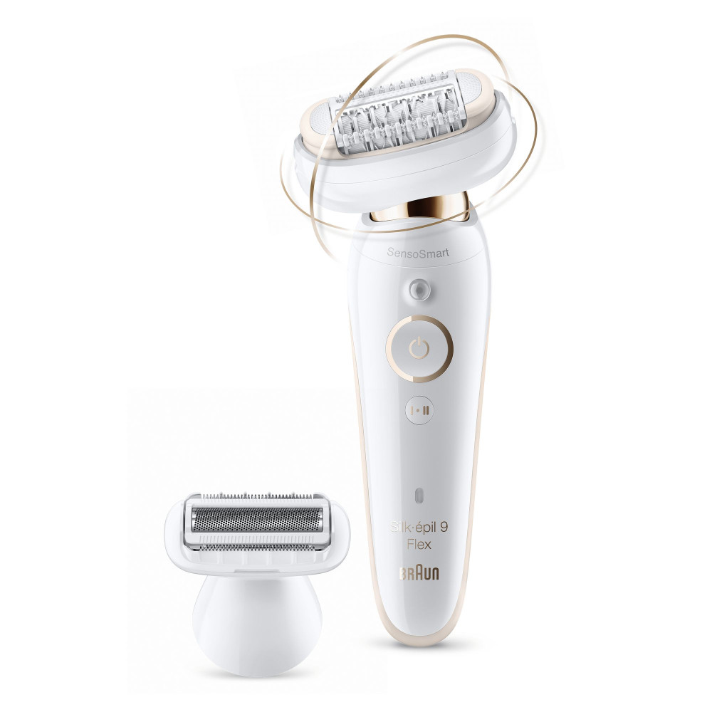 Produktbild för Braun Silk-épil 9 81688635 epilatorer 40 pincetter Vit, Guld