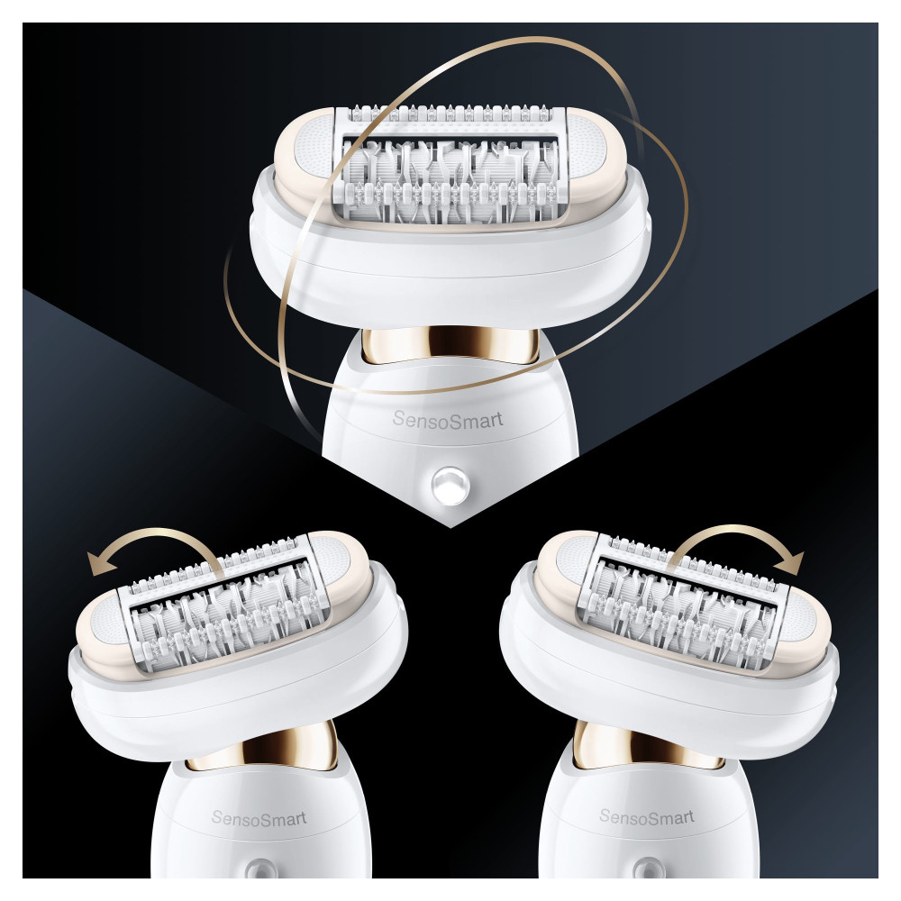 Produktbild för Braun Silk-épil 9 81688635 epilatorer 40 pincetter Vit, Guld
