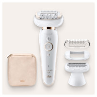 Produktbild för Braun Silk-épil 9 81688635 epilatorer 40 pincetter Vit, Guld
