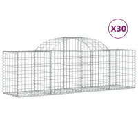 Produktbild för Gabioner bågformade 30 st 200x50x60/80 cm galvaniserat järn