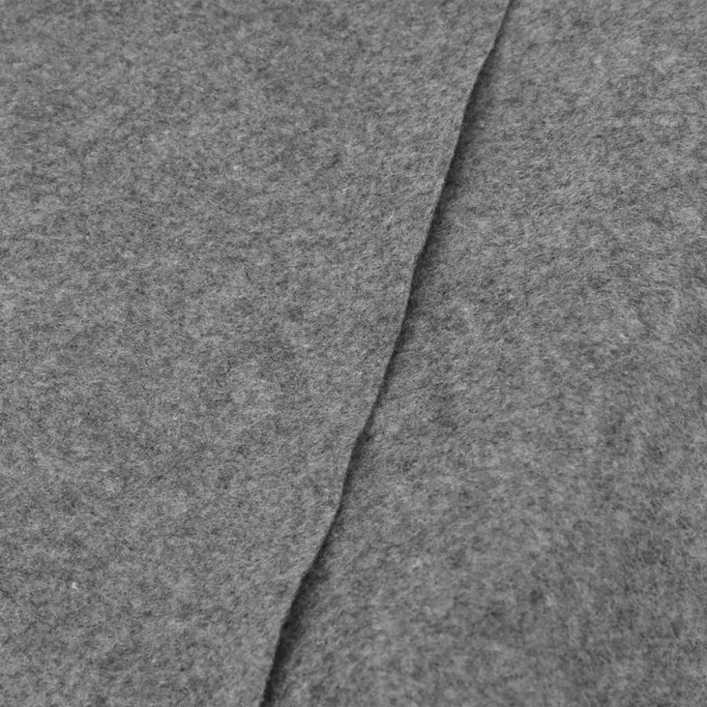 Produktbild för Bottenmatta ljusgrå Ø366 cm polyester geotextil