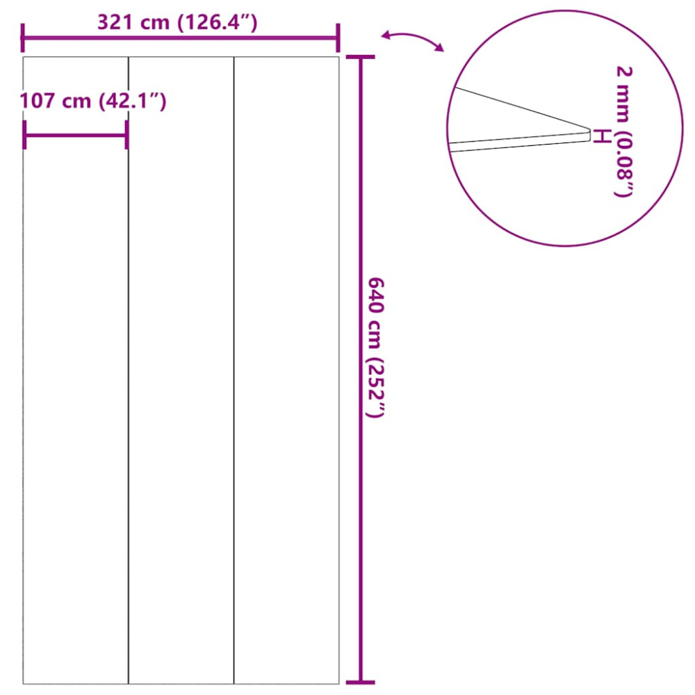 Produktbild för Bottenmatta ljusgrå 640x321 cm polyester geotextil