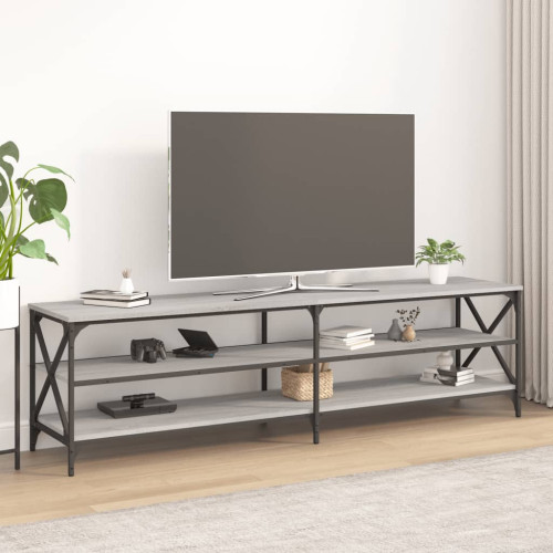 vidaXL Tv-bänk grå sonoma 180x40x50 cm konstruerat trä