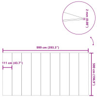 Produktbild för Bottenmatta ljusgrå 999x500 cm polyester geotextil