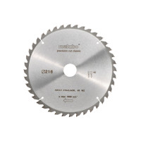 Produktbild för Metabo Classic Precision Cut Wood - cirkelsågblad - för plywood, mjuka träslag, lövträ, träfanér, MDF-skiva, kompositmaterial, obehandlad spånplatta