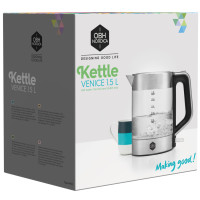 Produktbild för Vattenkokare Venice glass kettle 1,5 l. cordless  6418