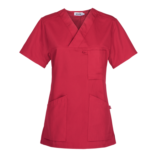 Smila Workwear Alva Tunic w Red Female