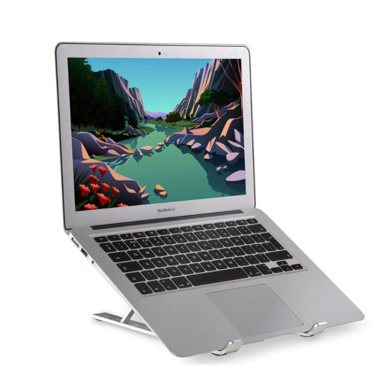 Produktbild för Foldable Laptop Stand X shaped Aluminium Silver