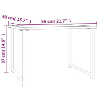 Produktbild för Trädgårdsbord antracit 55x40x37 cm stål