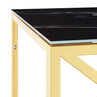 Produktbild för Soffbord 110x45x45 cm rostfritt stål och glas