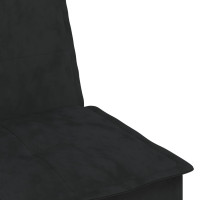 Miniatyr av produktbild för L-formad bäddsoffa svart 255x140x70 cm sammet