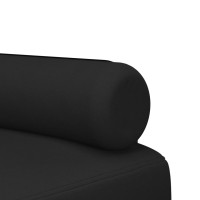 Produktbild för L-formad bäddsoffa svart 260x140x70 cm tyg