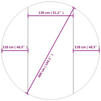 Produktbild för Bottenmatta ljusgrå Ø366 cm polyester geotextil