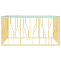 Produktbild för Soffbord 100x100x50 cm rostfritt stål och glas
