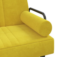 Produktbild för L-formad bäddsoffa gul 260x140x70 cm sammet