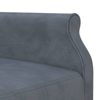 Produktbild för L-formad soffa mörkgrå 271x140x70 cm sammet