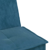 Produktbild för L-formad bäddsoffa blå 255x140x70 cm sammet