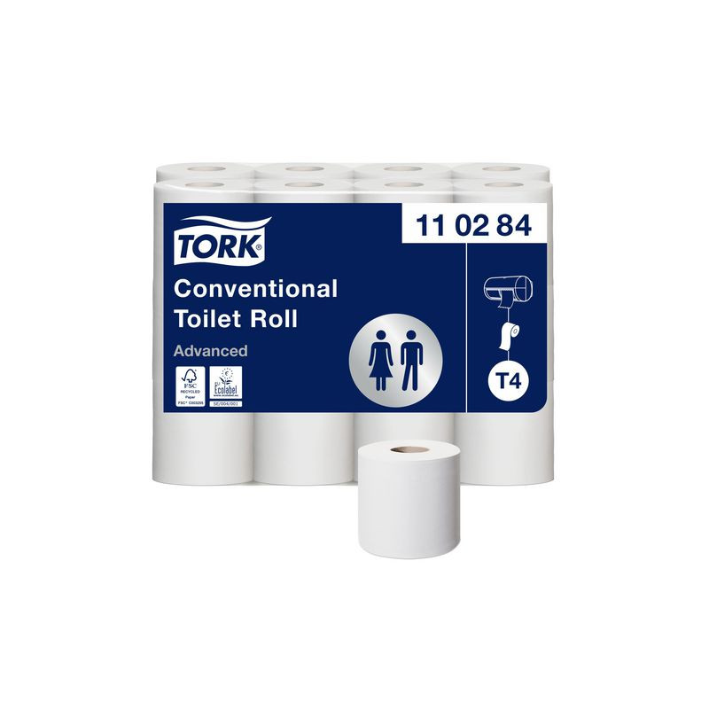 Produktbild för Toalettpapper TORK Adv T4 2-lag 24/fp