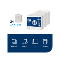 Produktbild för Toalettpapper TORK Adv T4 2-lag 4/fp